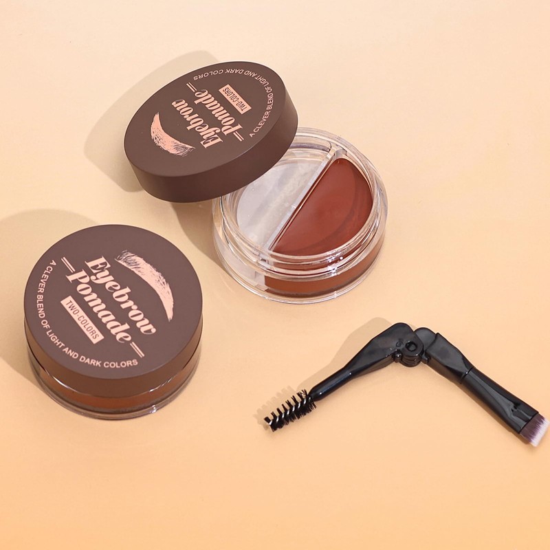 Eyebrow Gel Transparent & Brown 2 in 1, Eyebrow Pomade