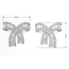 Fashion Design Statement Rhinestone Large Bow Stud Earrings for women