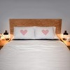 2 x 'Knitted Heart' Cotton Pillow Cases (PW00036871)