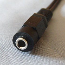 3.5 mm sutereominizyakku (Female) to RCA/Pin Jack X 2 (Red, White) (Female) Cable 10 cm VM – 4029