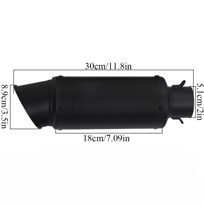 Unbranded Modified Exhaust Mid Pipe Black Muffler Slip for DUKE