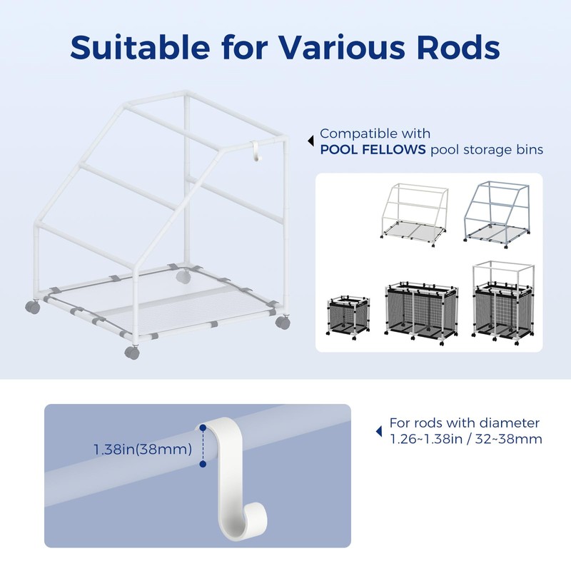 POOL FELLOWS Heavy Duty S Hook for for Pool Storage