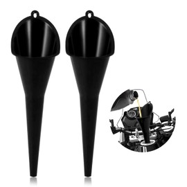 ZNDAW 2 PCS Oil Funnel, Multi-Purpose Plastic Long Neck Oil Funnel, Automotive Use Funnels for Filling Oils Lubricants Water Diesel, Kitchen Funnels for Filling Bottles Jars (Black)