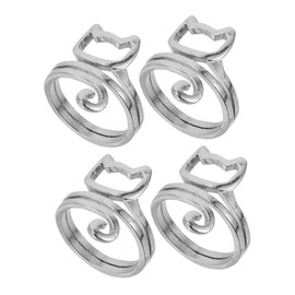 TEHAUX 4Pcs Crochet Rings for Finger Yarn Tension Rings for Knitting Crocheting Easy Yarn Management for Beginners Professionals Convenient Storage