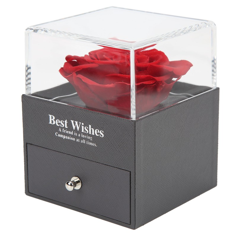 Necklace with Rose Gift Box Exquisite Appearance Preserved Flower Gift