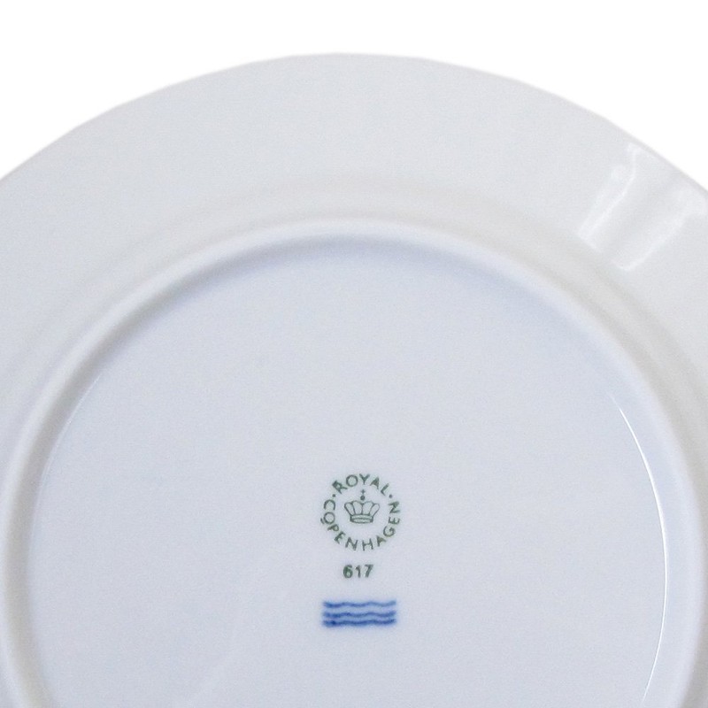 Royal Copenhagen 1128617 1017292 White Fluted Plate, Half Lace, 6.7
