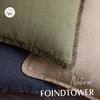 Foindtower Set of 2 Decorative Linen Fringe Throw Pillow Covers