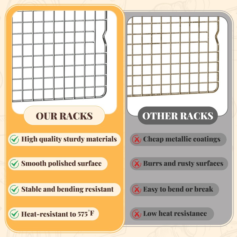Cooling Racks for Cooking and Baking - 2 PCS 11.65"