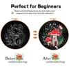 Embroidery Starter Kit, Mushroom Butterfly Embroidery Kit for Adults Beginners,