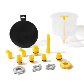 IMSTMTER 15 PCS Universal No Spill Coolant Funnel Kit, Radiator Funnel Burping kit, Spill Proof Design for Easy Coolant Refills, Includes Extra Adapters and Funnels for All Vehicle Types
