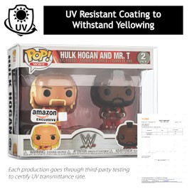 TitanShield 0.5mm Platinum UV and Scratch Resistant Pop Protectors Sleeve Case Compatible with Funko - 2 Pack Pop! Vinyl Figures (5 Count)