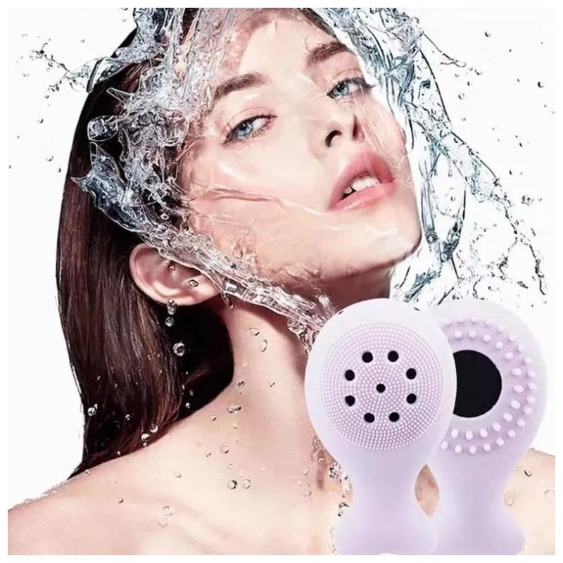 Cepillo Exfoliante Facial De Silicona Puntos Negros Colores