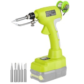 Taingwei Cordless Soldering Iron Kit for Ryobi 18v Battery,75W LED Digital Solder Iron Soldering Gun with 5pcs Tips,50g 0.04” Solder Wire for any Hobby Enthusiast (Battery not included)