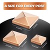 Solid Copper Pyramid Post Cap for 4x4 Wood Posts (3.5"
