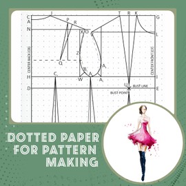 Pattern Paper for Fashion Design - 45 inches x 10 Yards, Alpha Numeric Dotted Marking Paper - Made in The USA