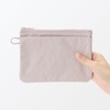 Wrinkle Nylon Flat Pouch, Pink, M, Approx. 7.5 x 5.3