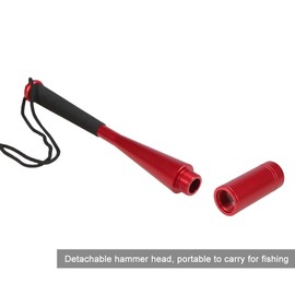 Fish bat,KOCAN Portable Aluminum Alloy Fish Hammer Metal Fishing Bat with Heavy Semi-Solid Head EVA Grip Fishing Accessory