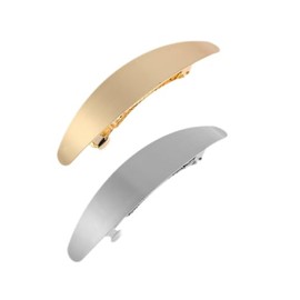 New Polished Metal Barrettes Clips Spring Ponytail Holder Bow Hair Clips Barrettes Hair Pins Ponytail Clips Hairdressing Salon Hairpins for Hair Styling Hairdresser (Golden+Silvery, One size)