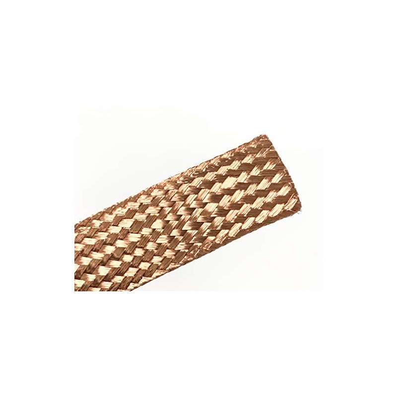 AC/DC Wire and Supply Bare Copper Flat Braid Ground Strap