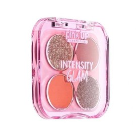 PINK UP | Intensity Glam | Alta pigmentación | Larga duración | Fácil de difuminar | Sombras mate y metálicas | Maquillaje | Sombras para ojos | 4 tonos | Opulent | Modelo PKCS04