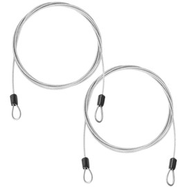 Bike Lock Cable 2Pcs, 2M 3mm Cable Lock, Braided Steel Coated with Double Loop Security for Bicycles Cable Lock