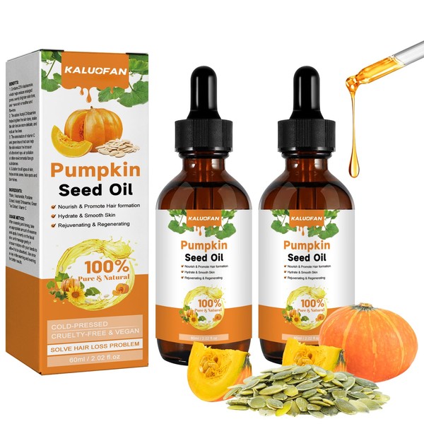 2 x Pumpkin Seed Oil for Hair 60 ml Pumpkin Seed Oil for Hair Growth Organic Pumpkin Seed Oil for Hair Growth