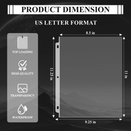 Page Protectors for 3 Ring Binder, Sheet Protectors 8.5 x 11 Inch, 200 Per Box Clear Sheet Protectors for 3 Ring Binder, Plastic Sleeves for Paper 8.5x11 Heavy Duty, Top Load & Reinforced 3-Hole.