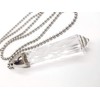 Large Glass Cord Pull 10cm with Chrome Silver Trim -