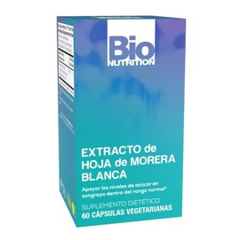 Bio Nutrition Extracto de Hoja de Morera Blanca, 1000 mg, 60 Cápsulas Vegetarianas, Suplemento Dietético