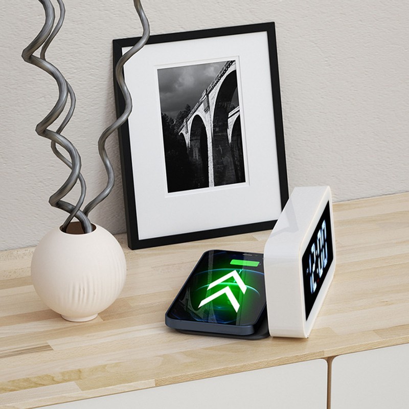 3 in 1 Alarm Clock with Wireless Charging and Night