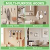 Fasbeu Silver Waterproof Suction Cup Hooks, 8-Pack Heavy Duty Stainless