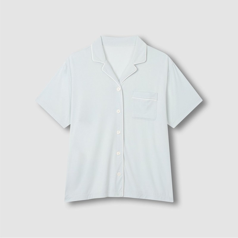 JAJU [JAJU] JAJU AIR Cooling 3/4 Pajama Set_Mint Grey