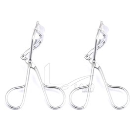 LAJA IMPORTS Beauty Make UP Set/KIT / LOT of 2 Eyelashes CURLERS/Lashes Curling Tools/Makeup Clamps in Silver