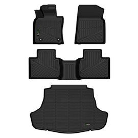 HAFIDI® Floor Mats & Cargo Liner Set Fit for 2025 Toyota Camry All Weather Protection TPE Anti-Slip Automotive Full Set Floor Liners Custom Accessories - Black