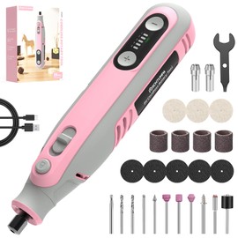 SCHTUMPA Cordless Rotary Tool 8V, 5 Variable Speed, 5000-30000RPM, 2.0Ah Battery, 25 Upgraded Accessories, Rotary Tool Kit for Sanding, Engraving, Polishing, Cutting, Drilling, Crafts and Pet Nails