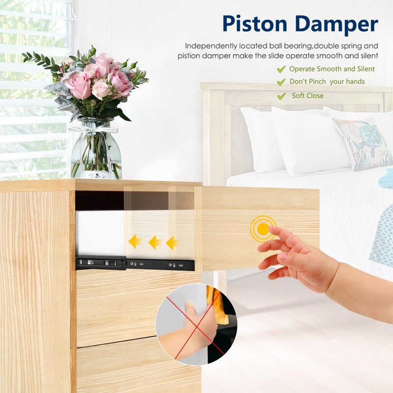 Ravinte 10 Inch Soft Close Drawer Slides 5 Pairs 10
