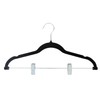 SVITA Set of 10 Clothes Hangers with Clips and Velvet