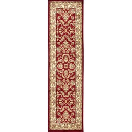Unique Loom Voyage Collection Traditional Oriental Classic Intricate Design Area Rug (2' 7 x 10' 0 Runner, Red/Tan)