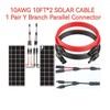 2pcs 10FT 10AWG Solar Extension Cable with Female and Male