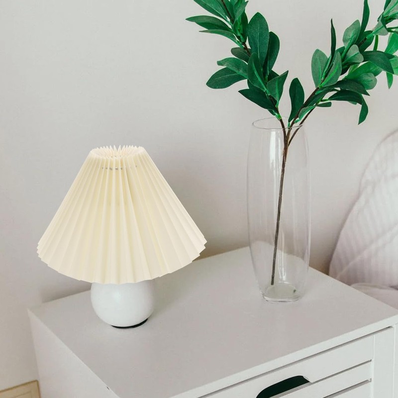 Hemobllo Pleated Lampshade, Small Lampshades, Fabric Lampshade, Table Lampshades for