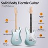 AODSK Electric Guitar, 39" Beginner Electric Guitar Kit, Matte Finish,