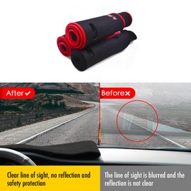 PGONE - Protector de salpicadero para Honda 10th Civic 2016 2017 2018 Coupe, Color Negro, Negro