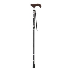 Wellfan Dream Life Stick, Slim Neck, Black Cherry (Foldable, Easy to Grip, With Replaceable Rubber) Cane, For Women, Lightweight