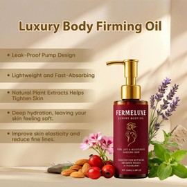 FERMELUXE Body Firming Oil for Crepe Skin, Luxury Body Oil Skin Tightening, Hydrating & Nourishing Dry Skin, Moisturizing Lifting Oil for After Shower,100ML (1)