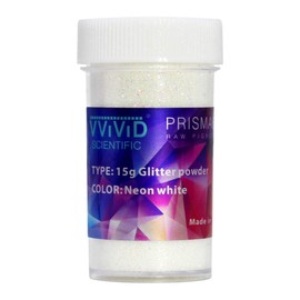 VViViD Prisma65 Neon White Fine Glitter Powder for Arts & Crafts 15g Jar (1 Unit)