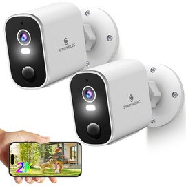 Security Cameras Wireless Outdoor 2K: Battery Powered WiFi Camera with AI Motion Detection for Home - Color Night Vision Spotlight Siren Alarm 2-Way Talk IP65 Waterproof Cloud TF Storage 2-Pack
