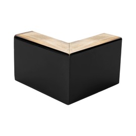 Headery Furniture Risers,4 inch Bed Risers Sofa Risers,Wooden L Shape Table Feet Couch Sofa Bed Dresser Legs Replacement for Furniture Feet Set of 4 (Black)