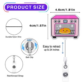 Bun in The Oven Badge Reel for Labor and Delivery Nurse & Midwife, OB Nurse Badge Reel Retractable, Maternity Ward Badge Clip, L&D Badge Accessories, Funny OB/GYN Badge Holder with Alligator Clip
