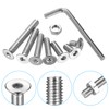 160 Piece M6 Screws Set, Countersunk Screws Nuts Set, Allen