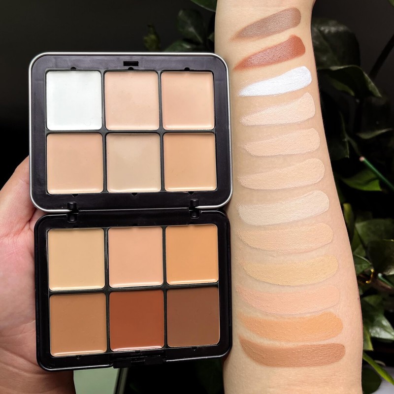 Professional Makeup Cream Contour Palette, MKNZOME 12 Colours Concearler Full